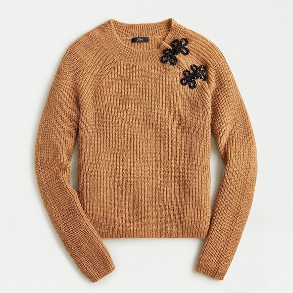 J. Crew Sweaters - J.Crew Ribbed Sweater with Beaded Clasp